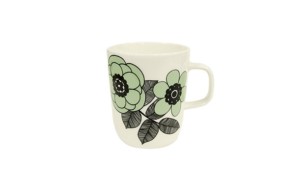 marimekko（マリメッコ） KESTIT柄 グリーンマグカップ
