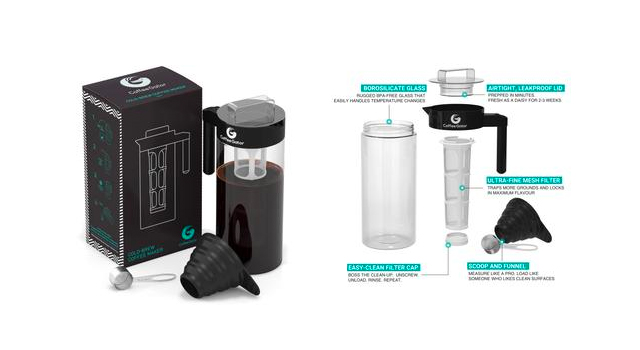 COFFEE GATOR コーヒーゲーター Cold-Brew Coffee Making Kit with Scoop and Funnel コールドブリュー コーヒーメイキングキット スクープ & 漏斗付