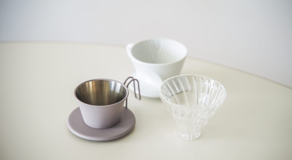 いろいろな材質のドリッパー