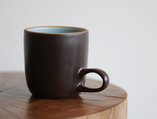 Heath Ceramics(ヒースセラミック)Studio Mug(スタジオマグ)アクア・チョコレートブラウン