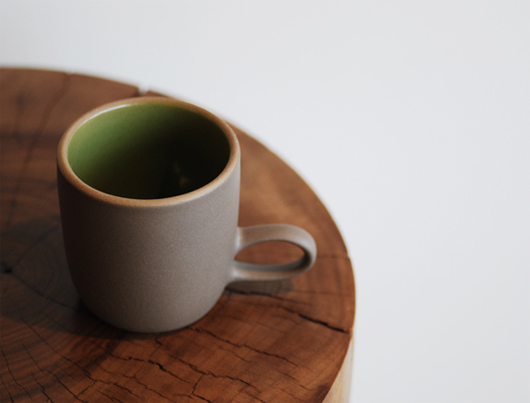 Heath Ceramics(ヒースセラミック)Studio Mug(スタジオマグ)グリーン・ココア