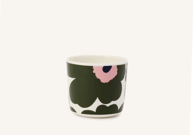 marimekko UNIKKO COFFEE CUP ホワイト×グリーン×ピンク