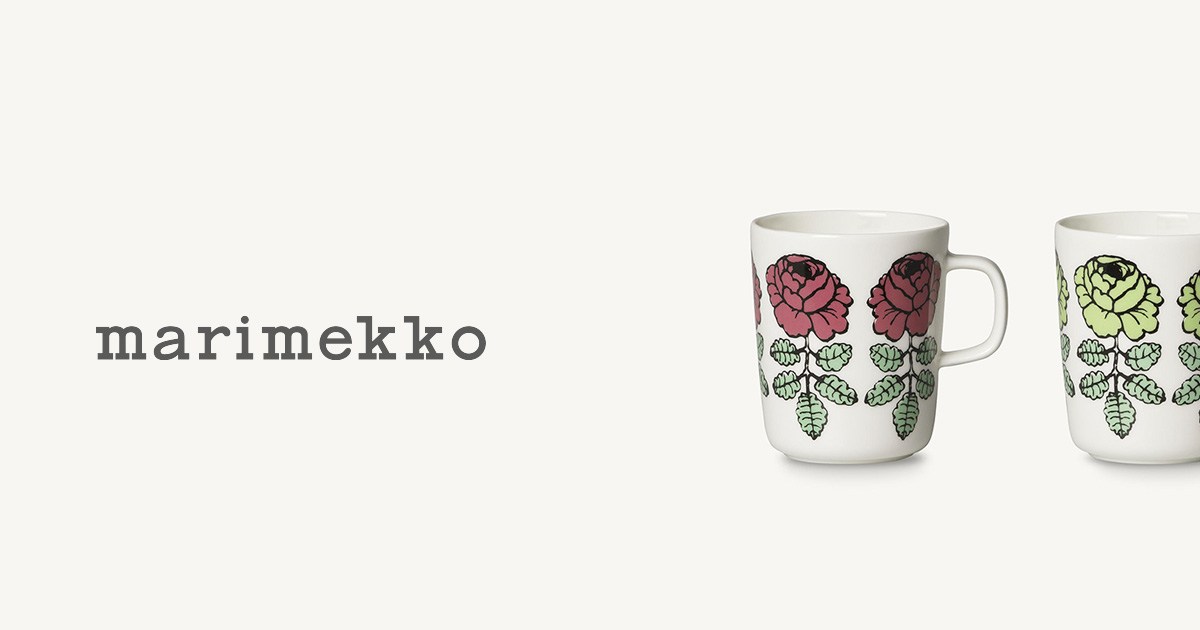 marimekko（マリメッコ）Vihkiruusu（ヴィヒキルース/ウェディングローズ）日本限定カラー マグカップ