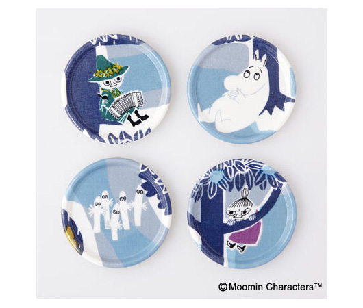 『MOOMIN TRIBUTE WORKS』のコースター ブルー