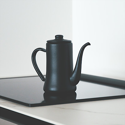 限定】90周年記念 月兎印（野田琺瑯） ホーロースリムポット マット